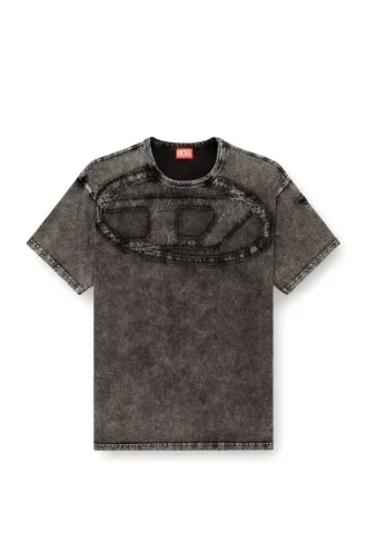 t-boxt-den T-shirt décontracté en coton avec applique ovale D