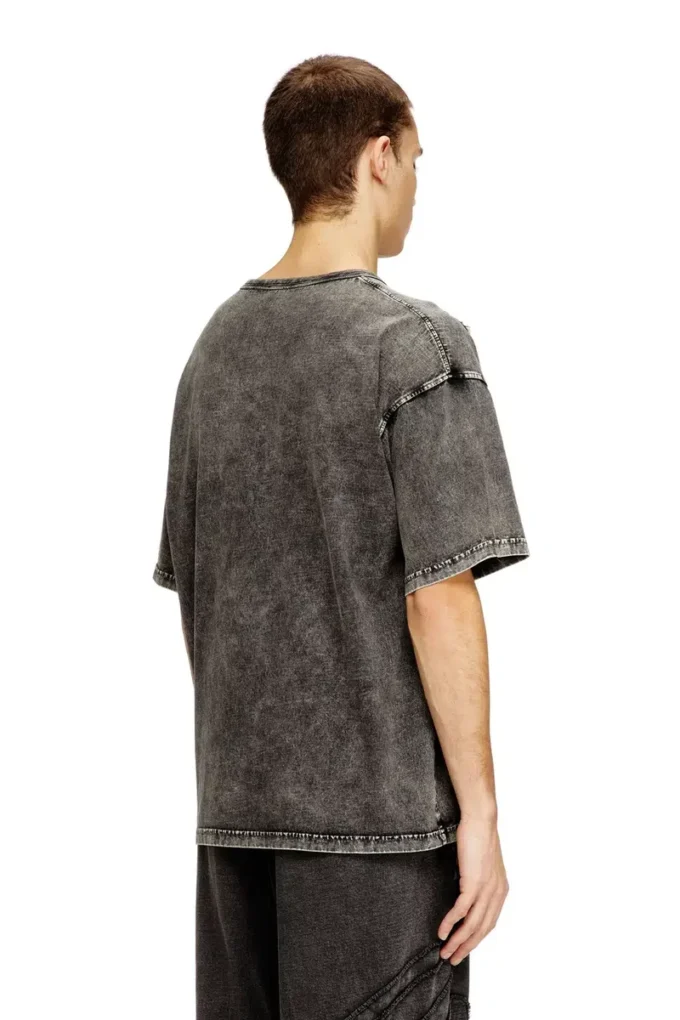 t-boxt-den T-shirt décontracté en coton avec applique ovale D