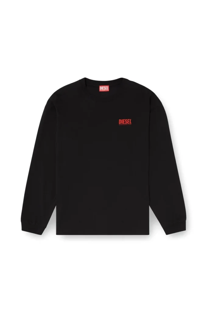 t-boxt-ls-bisk T-shirt ample à manches longues avec logos Diesel