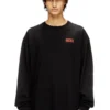 t-boxt-ls-bisk T-shirt ample à manches longues avec logos Diesel