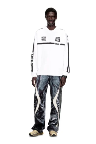 t-boxt-ls-hood-rib T-shirt à capuche avec graphismes contrastés