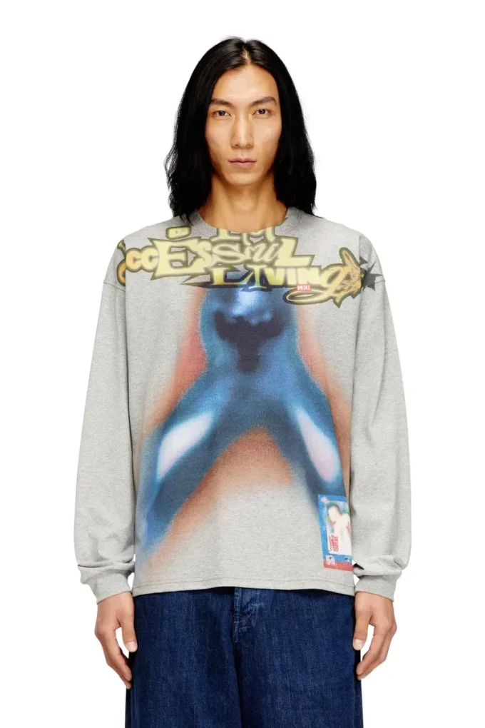 t-boxt-ls-v1 T-shirt en coton avec impression numérique