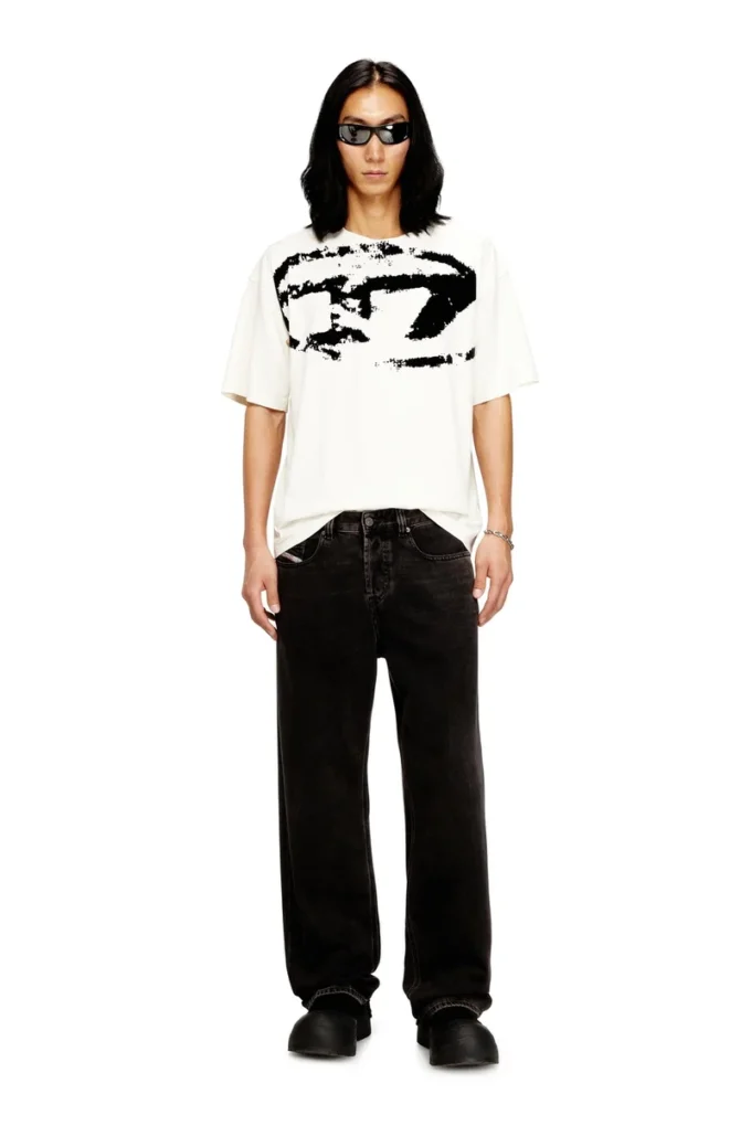 t-boxt-n14 T-shirt avec logo floqué vieilli
