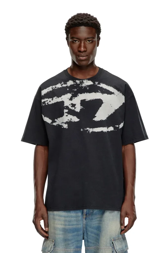 t-boxt-n14 T-shirt avec logo floqué vieilli