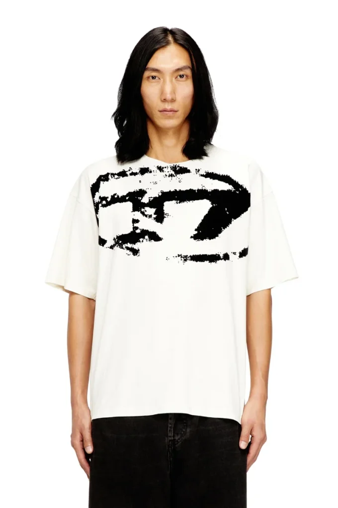 t-boxt-n14 T-shirt avec logo floqué vieilli