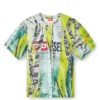 t-boxt-r13 T-shirt avec imprimé trompe-l&rsquo;œil craquelé