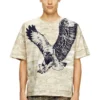 t-boxt-t14 T-shirt camouflage avec imprimé aigle