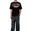 t-boxt-t21 T-shirt en coton avec imprimé bouche de requin