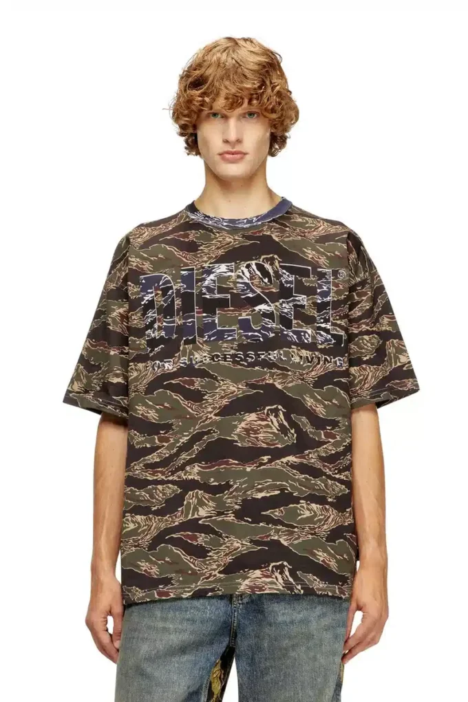 t-boxt-t22 T-shirt camouflage avec logo camouflage