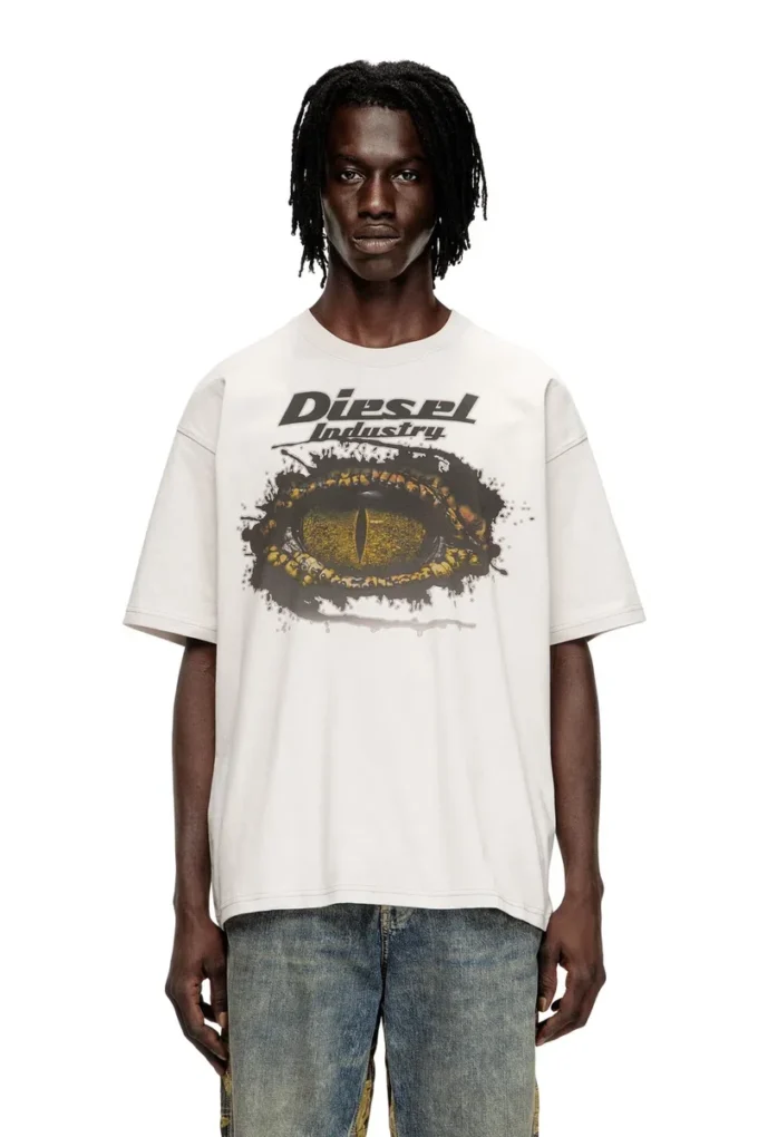 t-boxt-t25 T-shirt en coton avec imprimé numérique