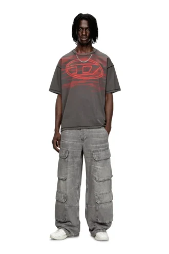 t-boxt-t5 T-shirt en coton avec imprimé Oval D