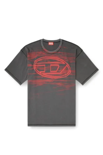 t-boxt-t5 T-shirt en coton avec imprimé Oval D