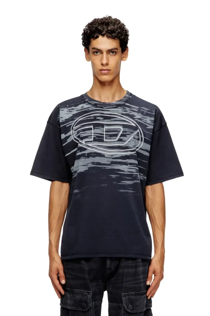t-boxt-t5 T-shirt en coton avec imprimé Oval D