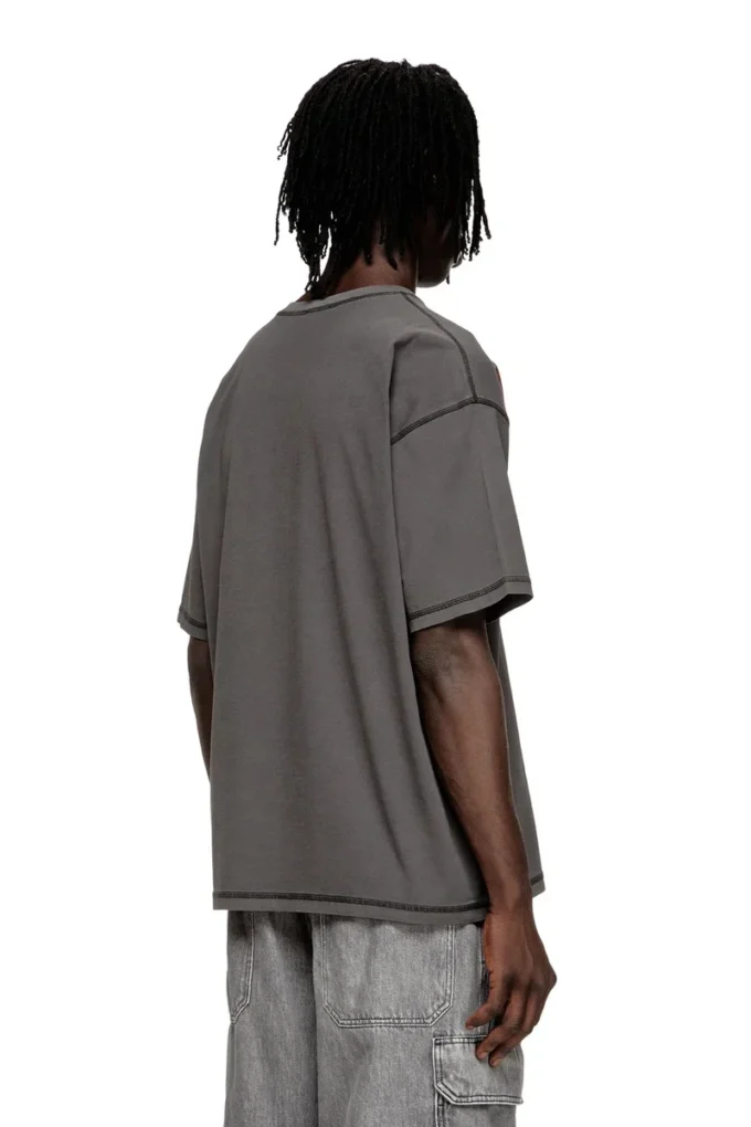 t-boxt-t5 T-shirt en coton avec imprimé Oval D