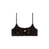t-bra-dev Top brassière en tulle avec jersey déchiré