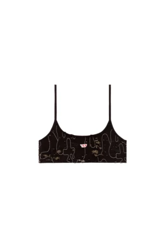 t-bra-dev Top brassière en tulle avec jersey déchiré