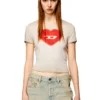 t-ele T-shirt côtelé avec cœur aquarelle D