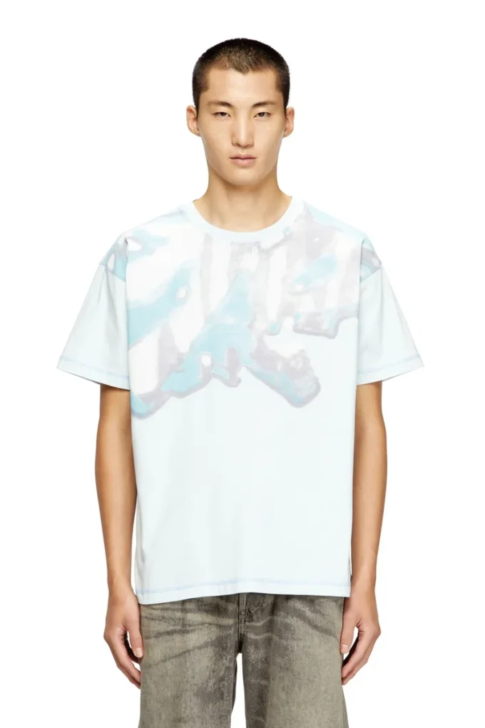 t-gaspard-ihbj T-shirt avec imprimé graphique délavé