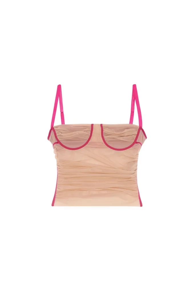 t-hailyna Top en maille froncé avec bordure