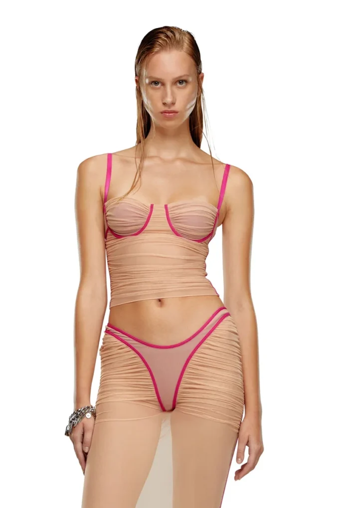 t-hailyna Top en maille froncé avec bordure