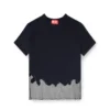 t-inlay-r1 T-shirt en nylon avec empiècement en tulle