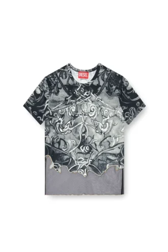 t-inlay T-shirt en nylon avec imprimé héraldique