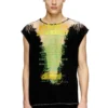 t-isak-a T-shirt sans manches avec imprimé paroles