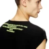 t-isak-a T-shirt sans manches avec imprimé paroles
