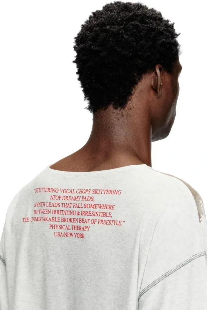 t-jerry-b T-shirt à manches longues avec imprimé paroles de chanson