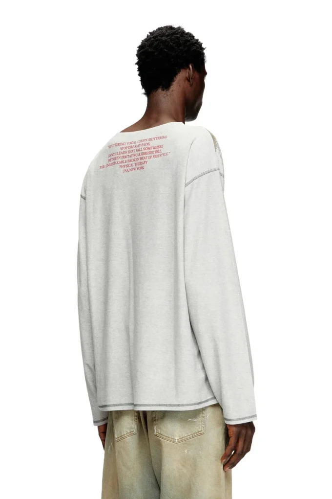 t-jerry-b T-shirt à manches longues avec imprimé paroles de chanson