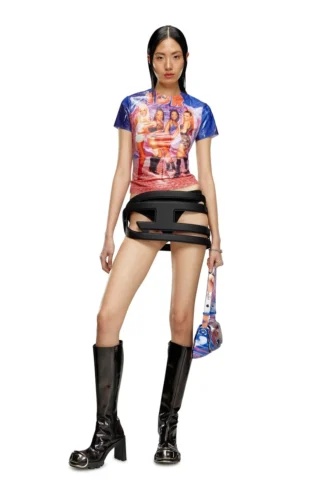t-jodie T-shirt avec imprimé Diesel froissé