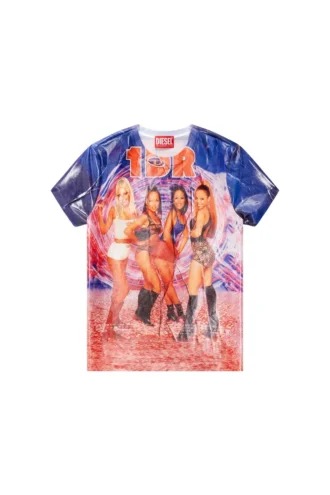 t-jodie T-shirt avec imprimé Diesel froissé