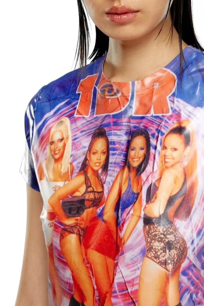 t-jodie T-shirt avec imprimé Diesel froissé