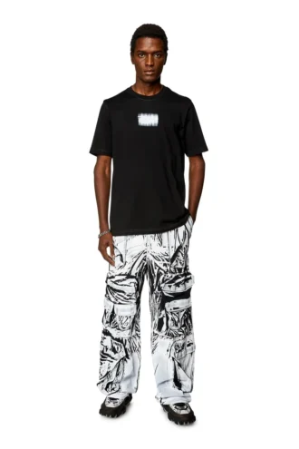 t-just-n4 T-shirt en coton biologique avec logo floqué