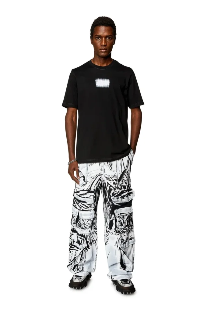 t-just-n4 T-shirt en coton biologique avec logo floqué