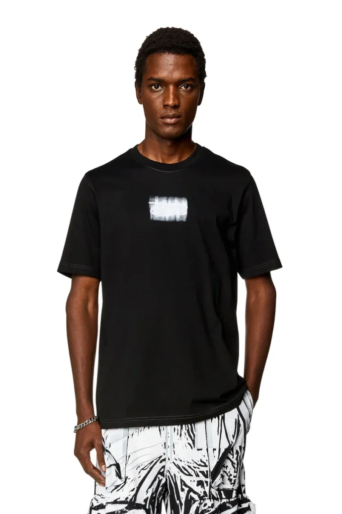 t-just-n4 T-shirt en coton biologique avec logo floqué
