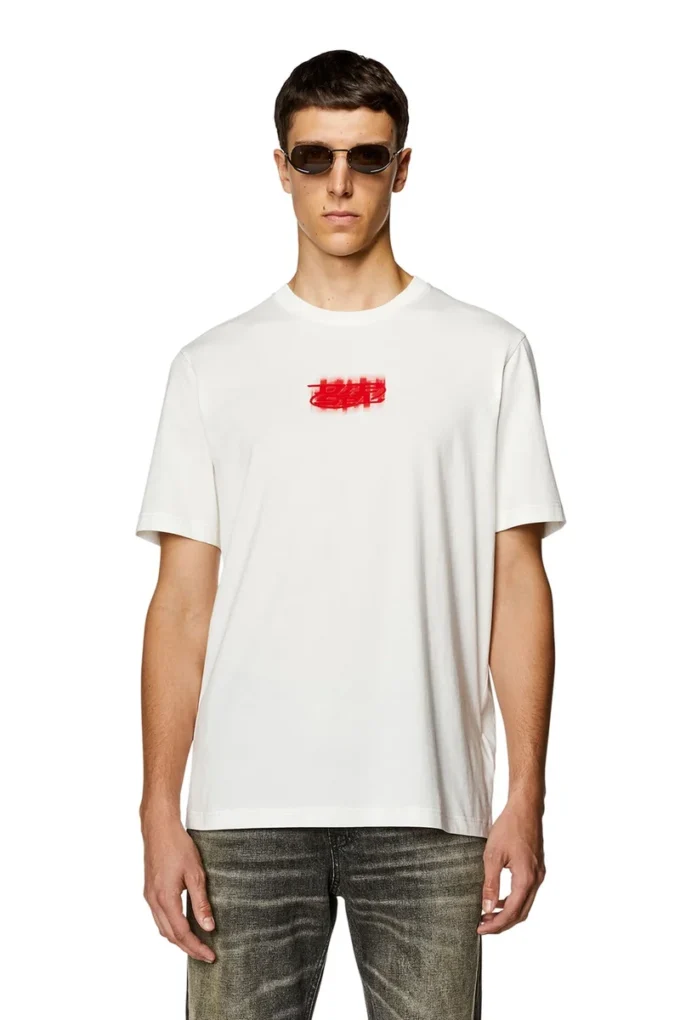 t-just-n4 T-shirt en coton biologique avec logo floqué