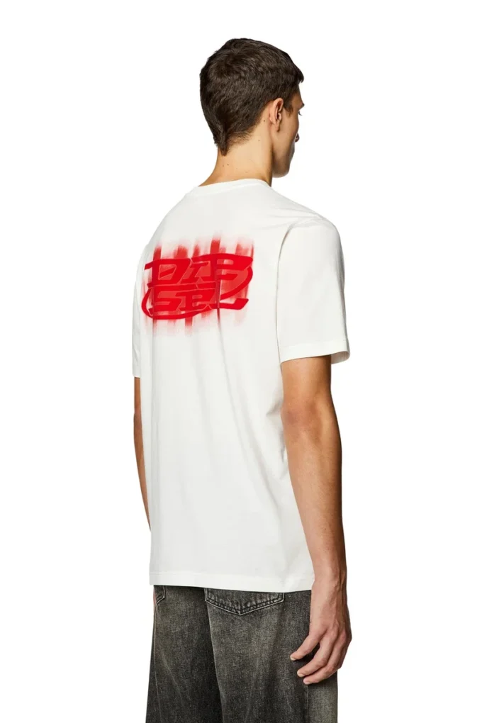 t-just-n4 T-shirt en coton biologique avec logo floqué