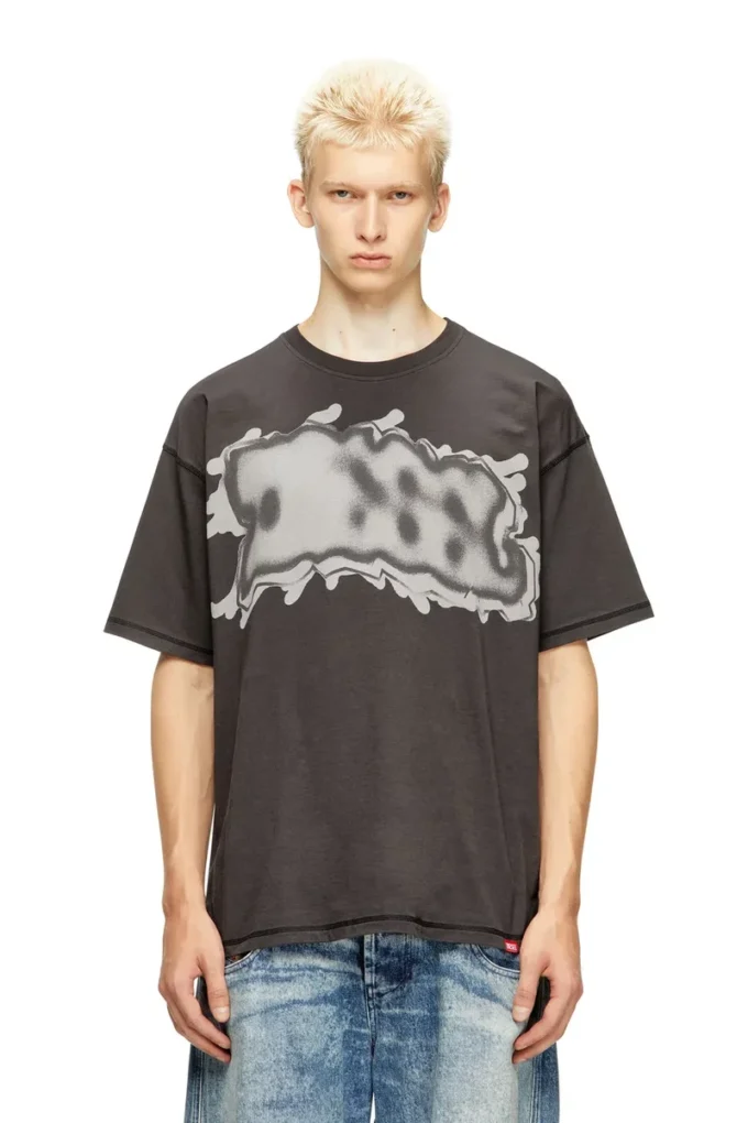 t-leonard-ihbj T-shirt avec imprimé graffiti