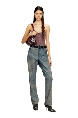 t-ley Body string en jersey côtelé marbré
