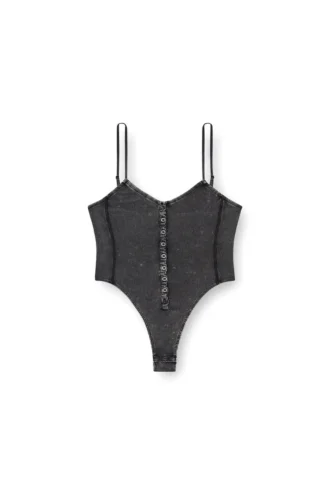 t-ley Body string en jersey côtelé marbré