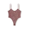 t-ley Body string en jersey côtelé marbré