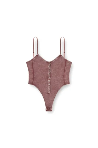 t-ley Body string en jersey côtelé marbré