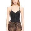 t-ley Body string en jersey côtelé marbré