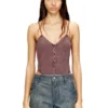 t-ley Body string en jersey côtelé marbré