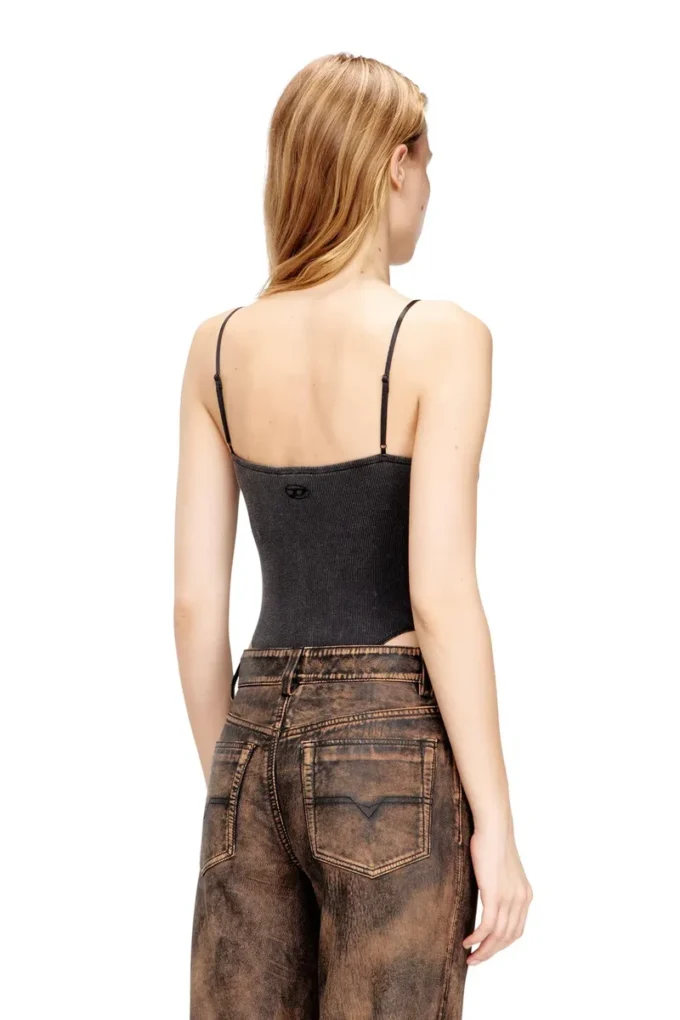 t-ley Body string en jersey côtelé marbré