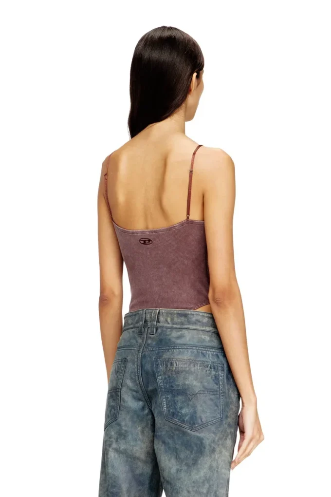 t-ley Body string en jersey côtelé marbré