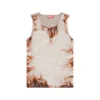 t-lifty-burn-art Débardeur en tulle avec imprimé plastique brûlé