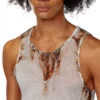 t-lifty-burn-art Débardeur en tulle avec imprimé plastique brûlé