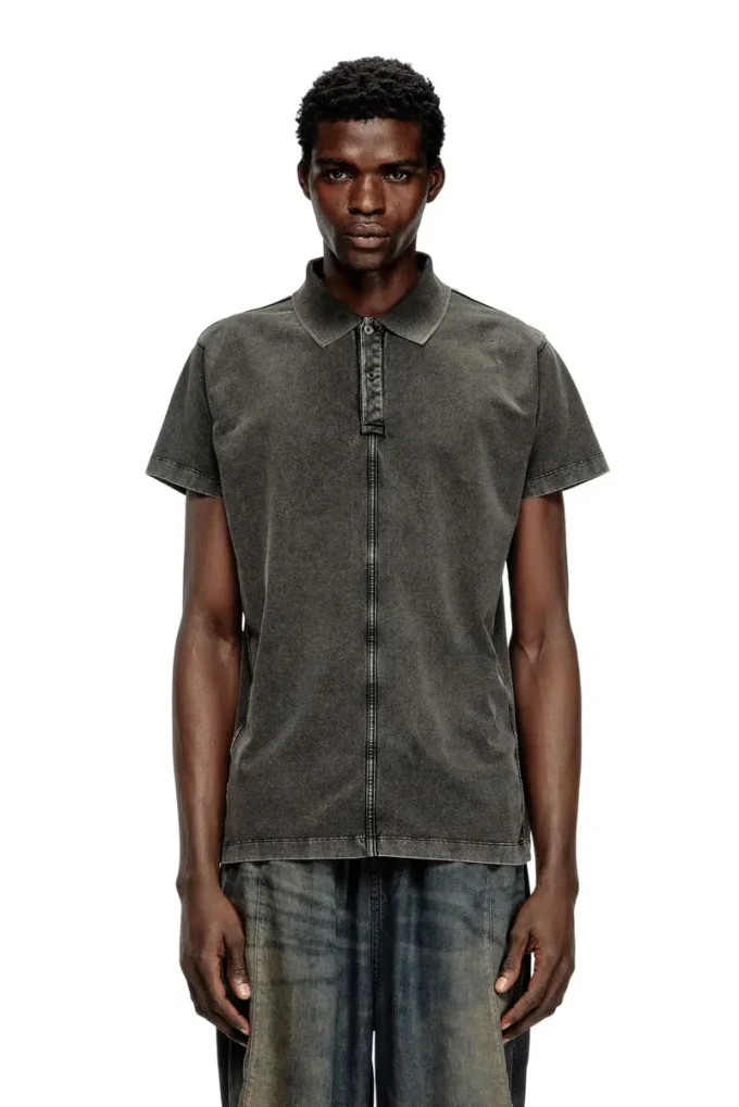 t-nomely Polo en jersey aspect denim